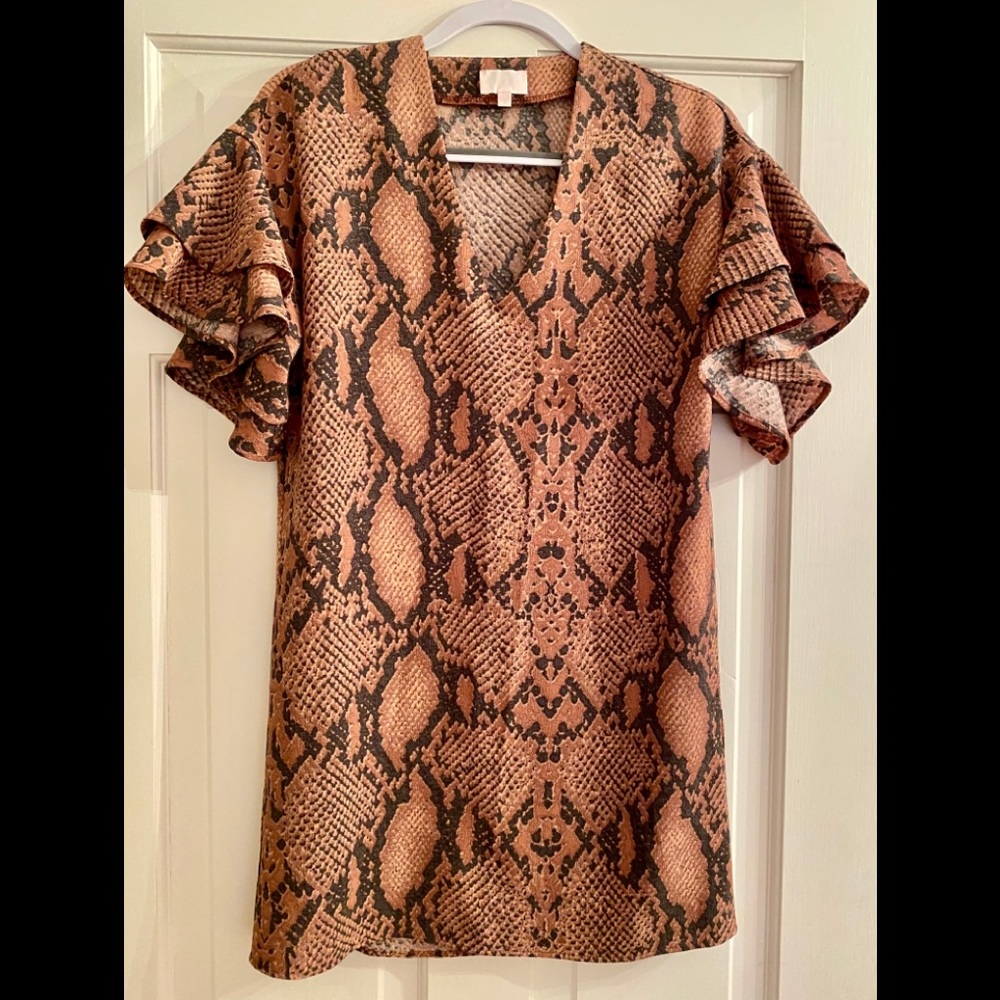 Karlie snakeskin print dress